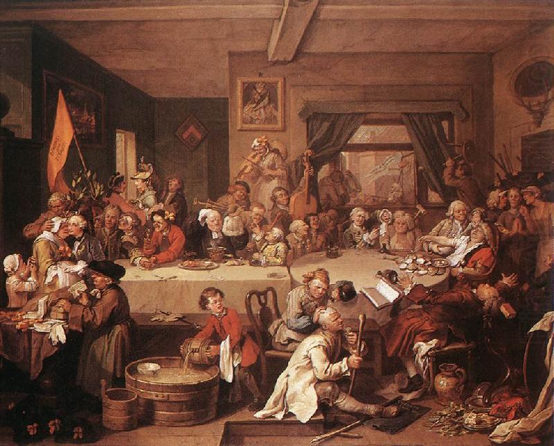 HOGARTH, William An Election Entertainment f china oil painting image
